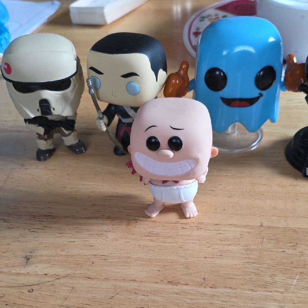 Funko Pop Vinyl Figures Set - Beige, Black, Blue